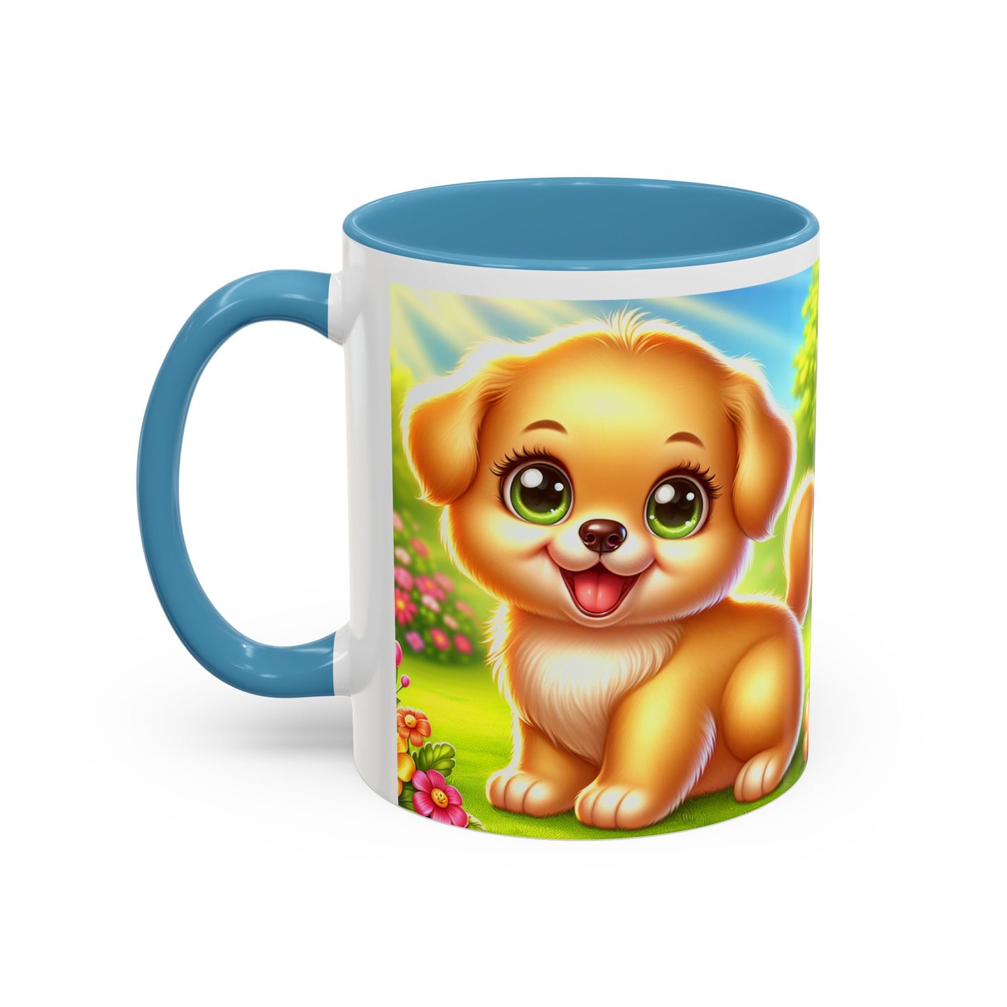 Cute Puppy Accent Coffee Mug - 11 & 15oz Ceramic Drinkware for Dog Lovers