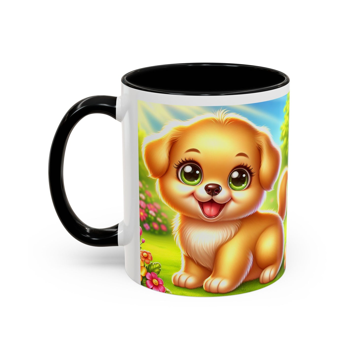 Cute Puppy Accent Coffee Mug - 11 & 15oz Ceramic Drinkware for Dog Lovers