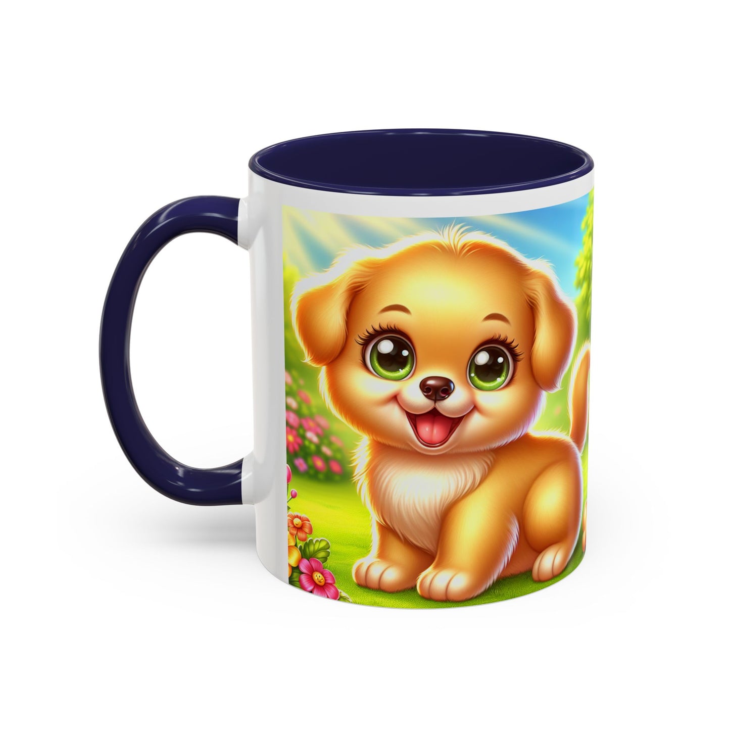 Cute Puppy Accent Coffee Mug - 11 & 15oz Ceramic Drinkware for Dog Lovers