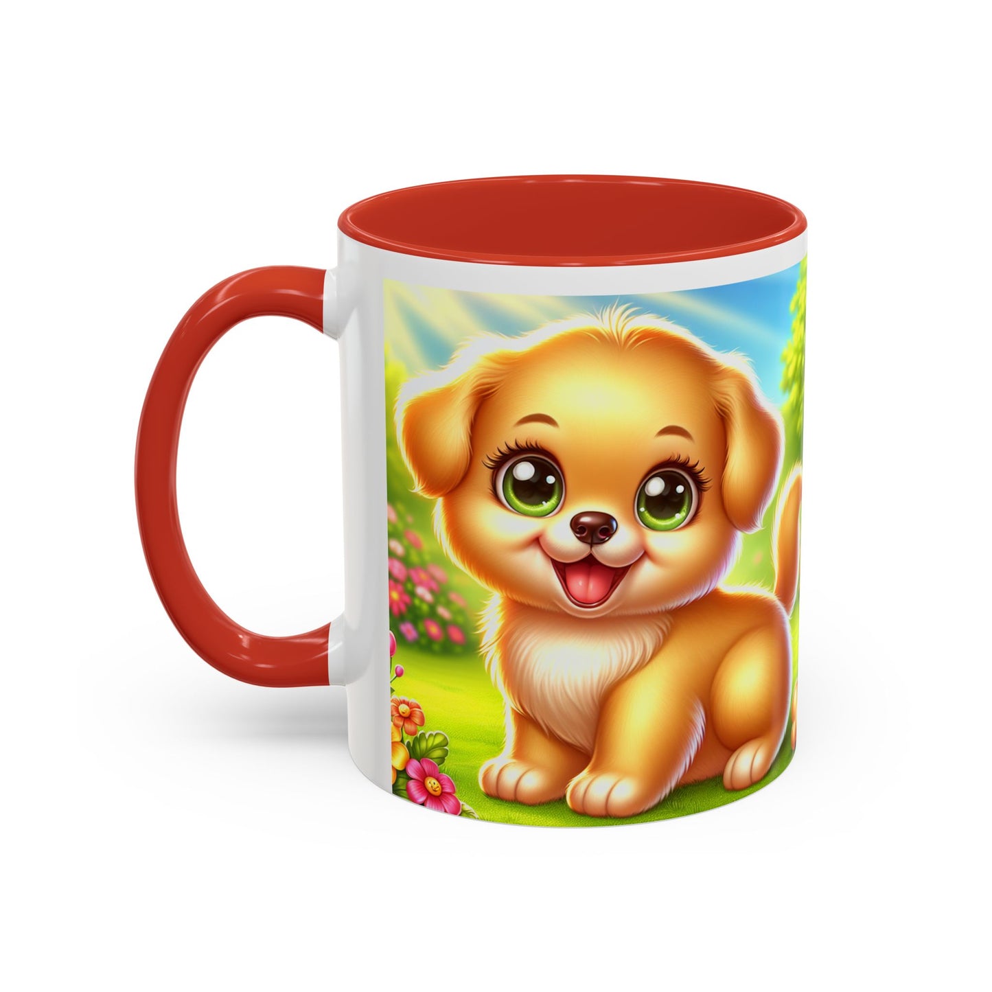 Cute Puppy Accent Coffee Mug - 11 & 15oz Ceramic Drinkware for Dog Lovers